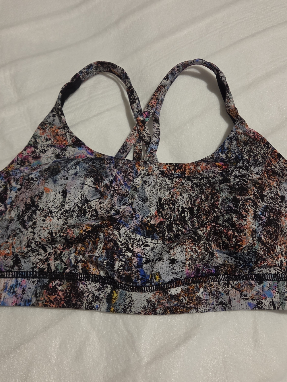 Lululemon Multicolor Abstract Print Sports Bra